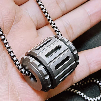 B.M War Hammer EDC Pendant – Titanium Knife & Fingertip Gyro Fidget Toy for Adults, Paracord Decompression Accessory