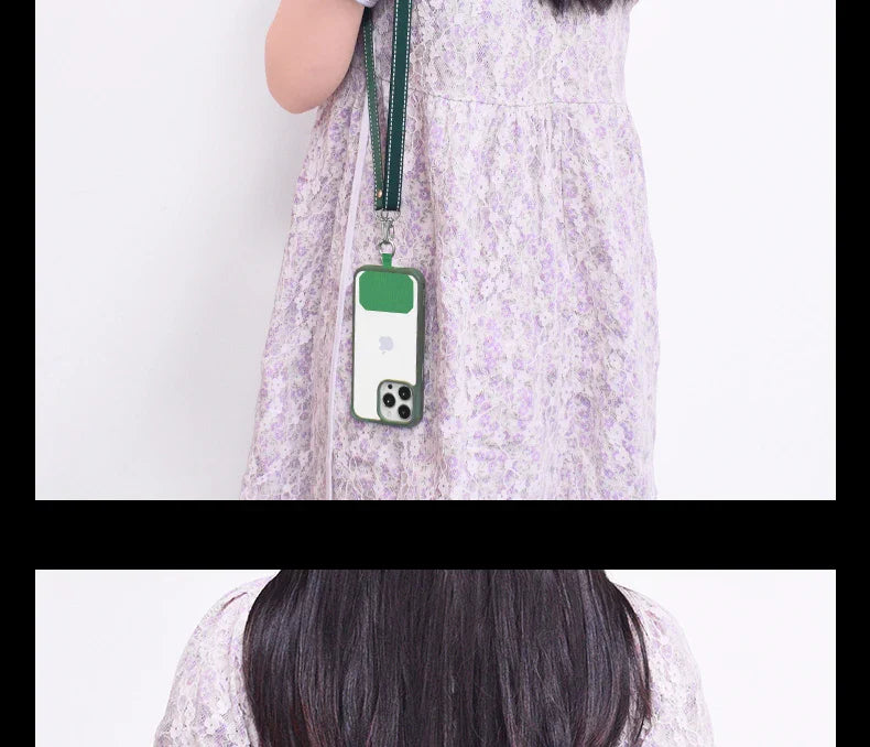 Simplicity Crossbody Cell Phone Lanyard – Adjustable Neck Strap with Universal Clip Gasket, Anti-Lost Mobile Phone Lanyard