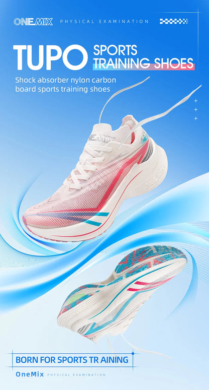 ONEMIX 2025 Carbon Plate Marathon Running Shoes - Ultralight Shock-Absorbing Sneakers with Stable Support