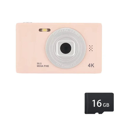 4K Digital Camera – 50MP Travel Selfie Camera with HD Zoom, 2.4-inch Screen, Mini Retro Cam for Kids & Beginners