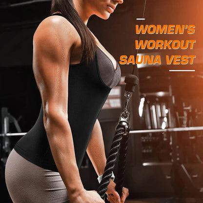 Women's Sweat Vest Sauna Suit | Sauna Shirt Shapewear | Blue Sweat Enhancing Top