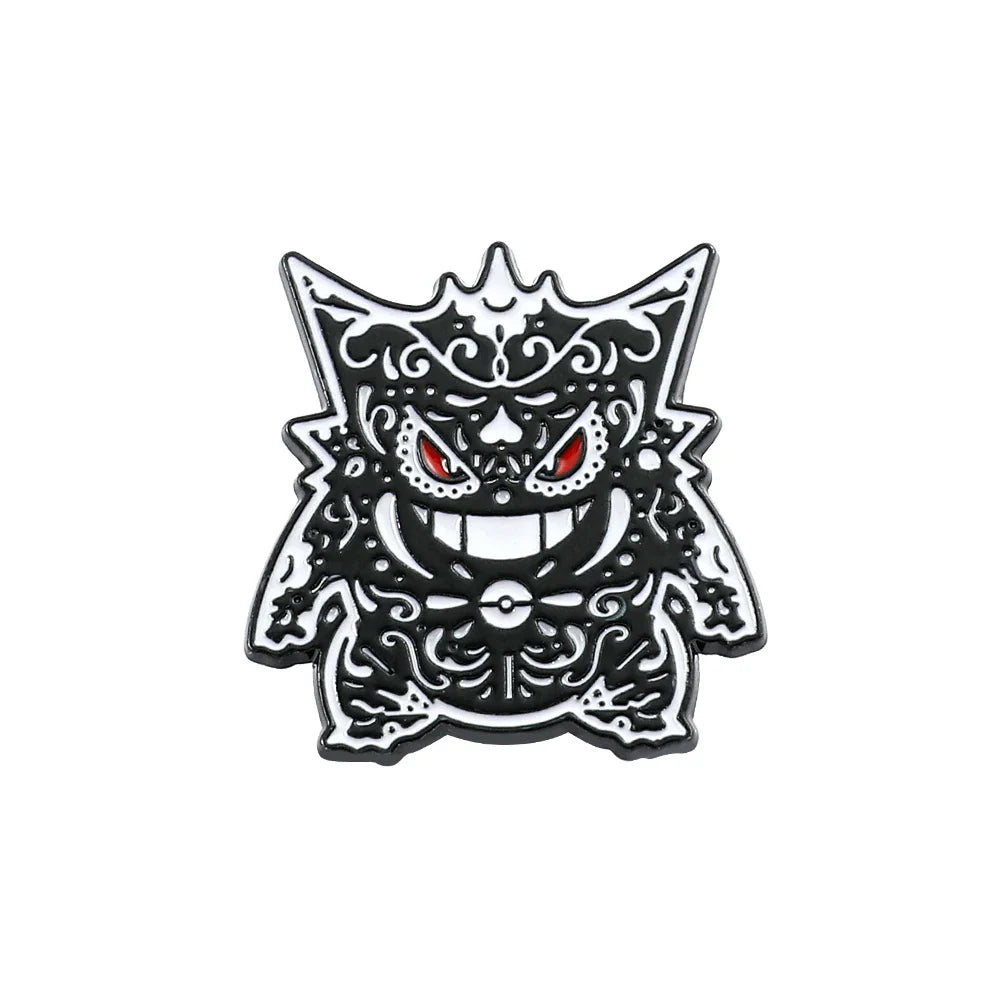 Gengar Cartoon Enamel Brooch — Anime Lapel Pin for Backpack Accessories, Fan Collection & Jewelry Gift