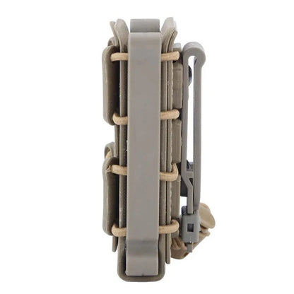 Tactical 9mm Single Magazine Pouch – MOLLE Clip, Quick Release FastMag Holder for P226, Glock 17/19, Beretta M9/PX4, Hunting Gear
