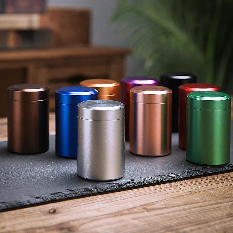 New Airtight Smell-Proof Stainless Steel Container — Mini Tea & Herb Stash Jar for Tea, Coffee Storage