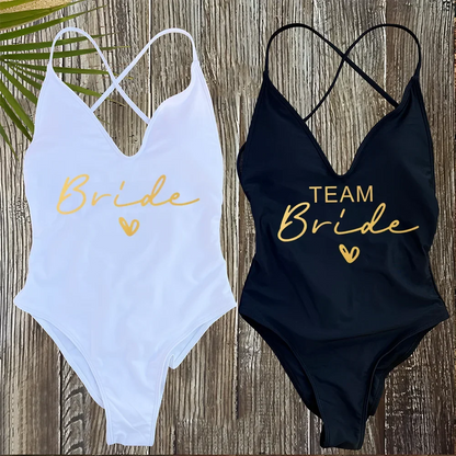 Women's Padded One Piece Swimsuit - Sexy Plus Size Beachwear Bathing Suit for Summer & Bachelorette Parties