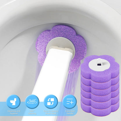 18/36Pcs Disposable Toilet Brush Kit - Wall-Mounted Bathroom Cleaning Tool with Long Handle & Refill WC Accessories