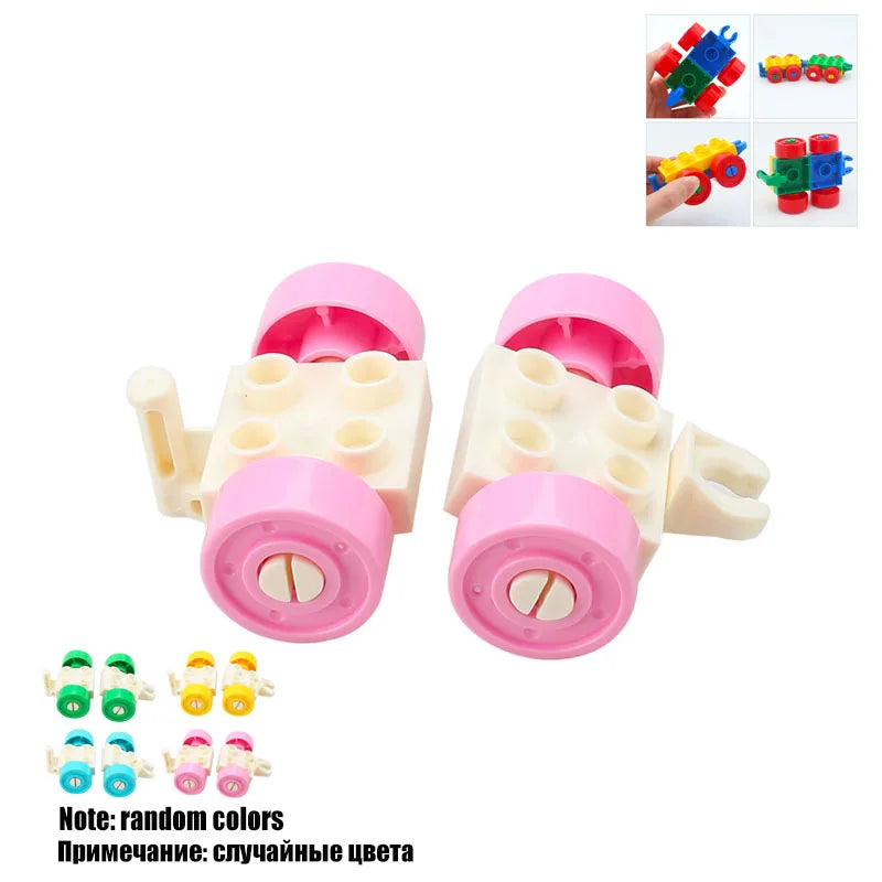 New Large Building Blocks Toys – Cartoon Princess Carriage, Car & Airplane Vehicle Models, Big Bricks Gift for Kids