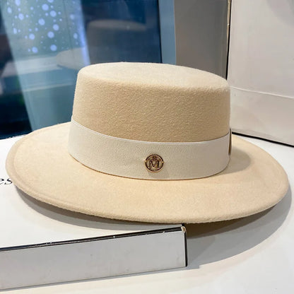 Fedora Hats for Women and Men - Elegant Fashion Bowler Dress Caps with Ribbon Band, Felt Jazz Hat for Weddings, Church, Panama Style