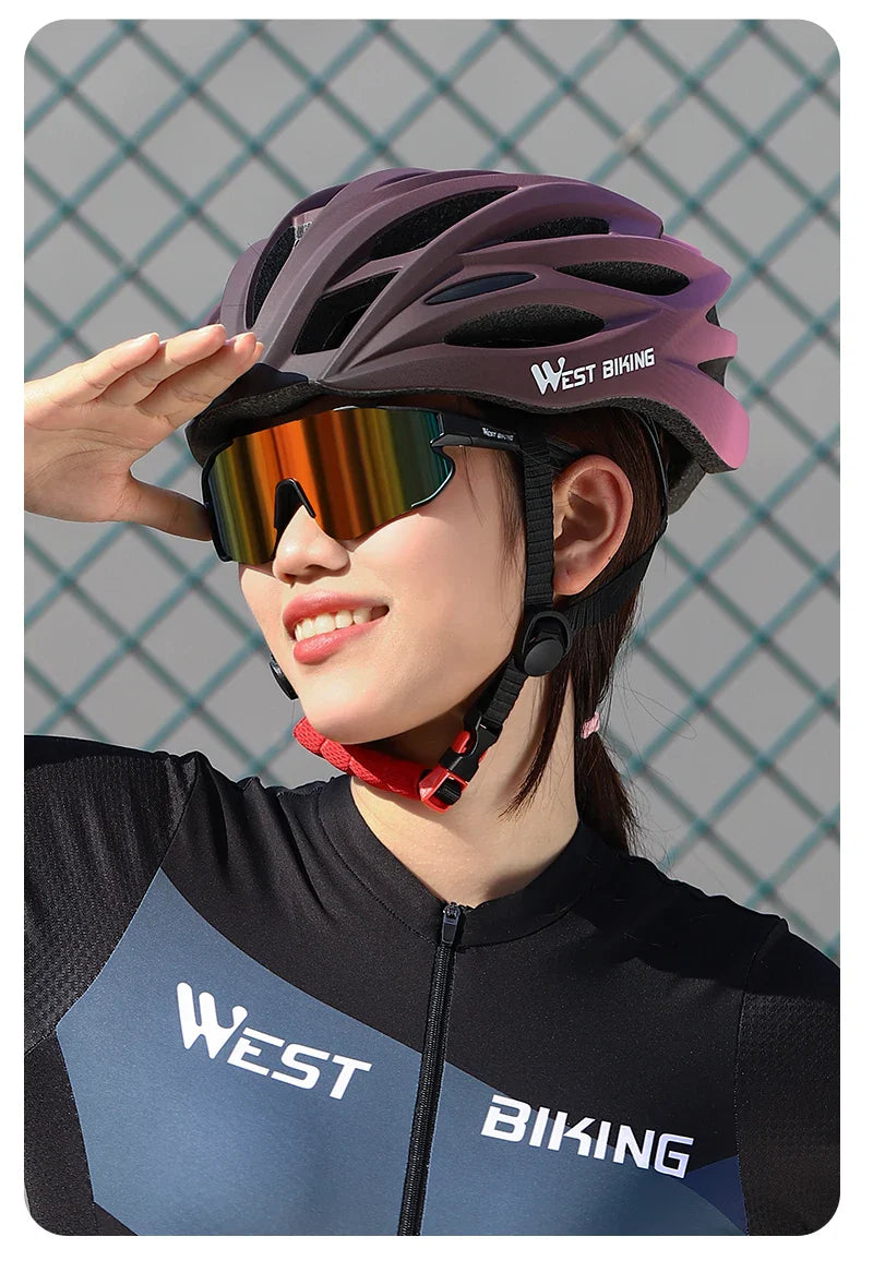 WEST BIKING Ultralight Cycling Helmet - Integrally Molded MTB & Road Bike Racing Helmet for Men & Women, Bicycle Safety Cap