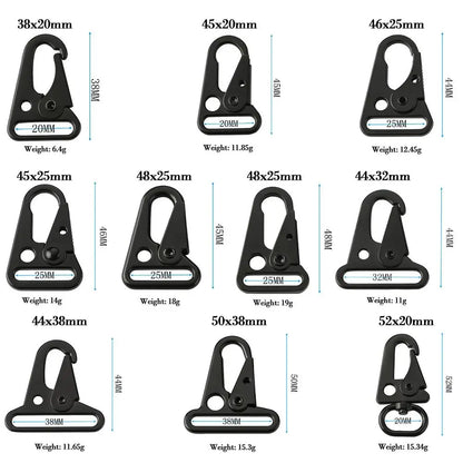 Aluminum Eagle Hook Carabiner Buckle – 10 Sizes Outdoor Climbing Strap Clip Tool