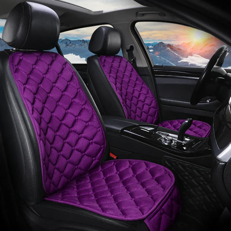 Universal Winter Warm Car Seat Cover Protector Set – 3-Piece Rear Seat Cushion & Back Cushion Auto Seat Protection for Cars, SUVs & Vans