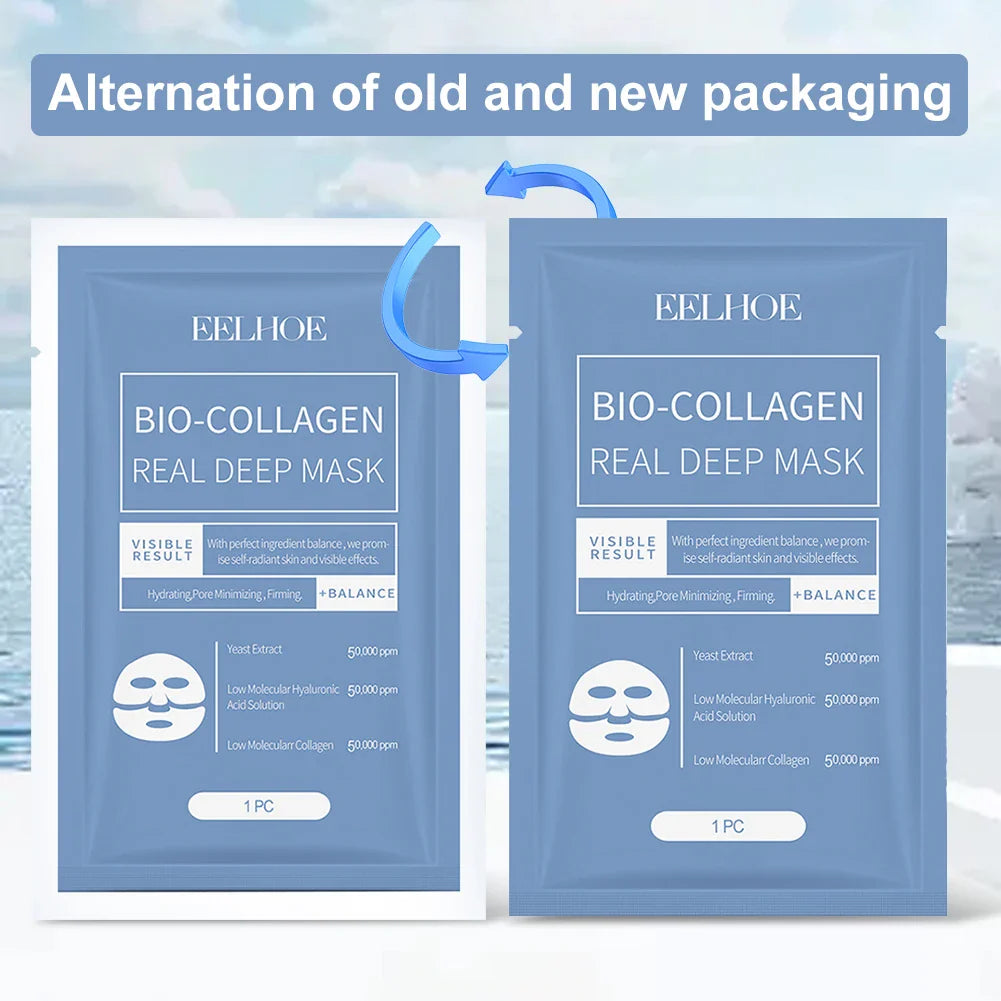 Bio-Collagen Anti-Wrinkle Face Mask – Deep Lifting Mask with Hydrolyzed Collagen, Collagen Reverse Film Peel-Off Mask
