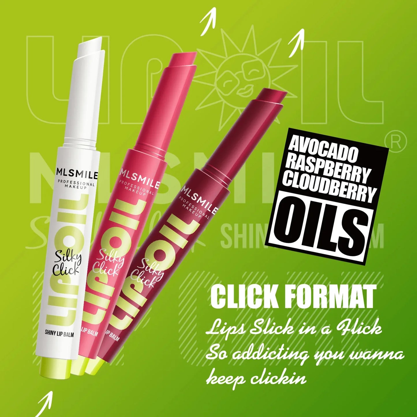 MLSMILE Multi-Color Silky Click Hydrating Lip Gloss – High-Shine, Long-Lasting Radiant Lip Care