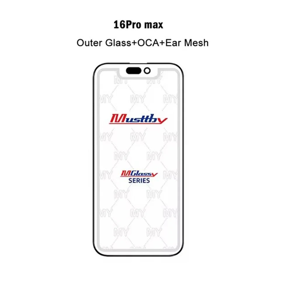 Musttby 5PCS Front Outer Glass + OCA for iPhone — 1:1 Original Touch Screen Repair for iPhone 11/12/13/14 Pro & X/XS Max