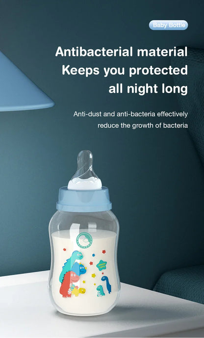 Dr.isla 150/240ML Baby PP Bottle – Wide Mouth Newborn Milk Bottle with Handle & BPA Free, Patterned Baby Cup