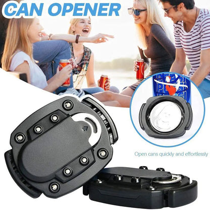 2-in-1 Stainless Steel Can Opener & Corkscrew – Portable Multifunction Bottle Opener for Beer & Drinks, 1/2 PCS