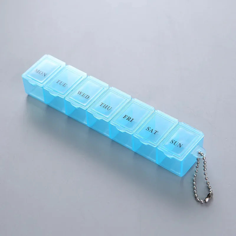 7-Day Weekly Pillbox Organizer – Tablet Holder & Medicine Storage Case for Capsules and Pills