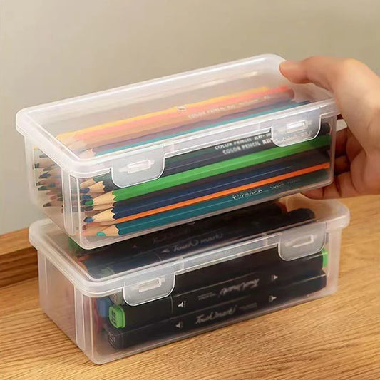 Translucent Pencil Case – Large Capacity, Lightweight & Convenient Pen Box for School Supplies Storage