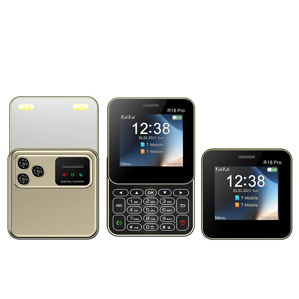 2024 NEW SERVO R18Pro Mini Mobile Phone – 2.4" Rotating Screen, Button Slider, Flashlight, Magic Voice, Dual SIM Standby