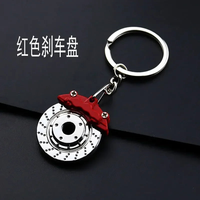 Creative Metal Car Keychain — Zinc Alloy Turbo, Gearbox & Brake Disc Pendant for Men’s Birthday or Dad Gift