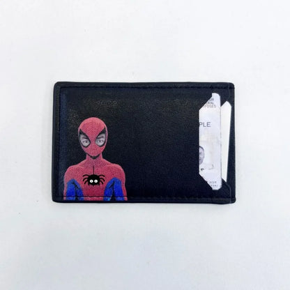 Leather Captain Wallet – Personalized Superhero Mask Card Holder & Slim ID Wallet for Men