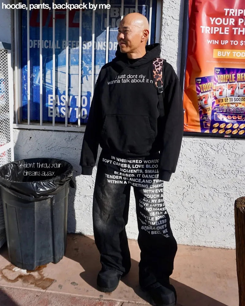 Y2K Vintage American Pattern Jeans for Men & Women – Gothic Harajuku Hip Hop Wide Leg Streetwear