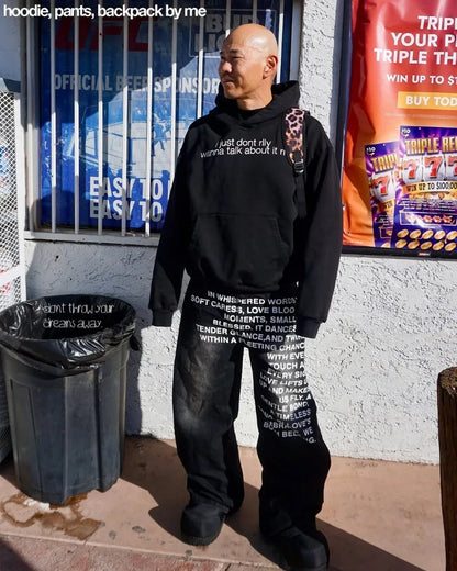 Y2K Vintage American Pattern Jeans for Men & Women – Gothic Harajuku Hip Hop Wide Leg Streetwear