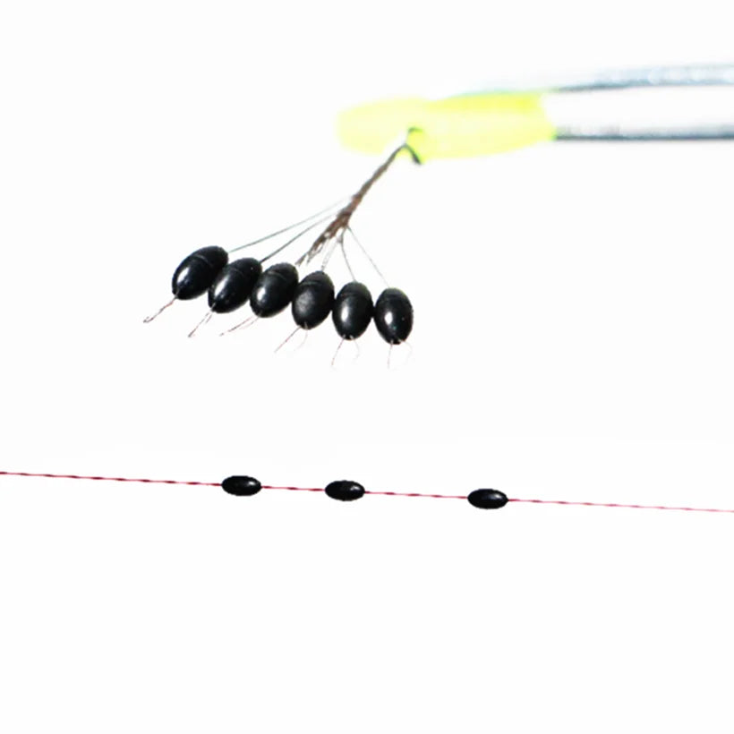 60pcs Fishing Rod Resistance Space Beans | Rubber Vertical Beans for Carp Fishing | Tackle Accessories, Line Protection