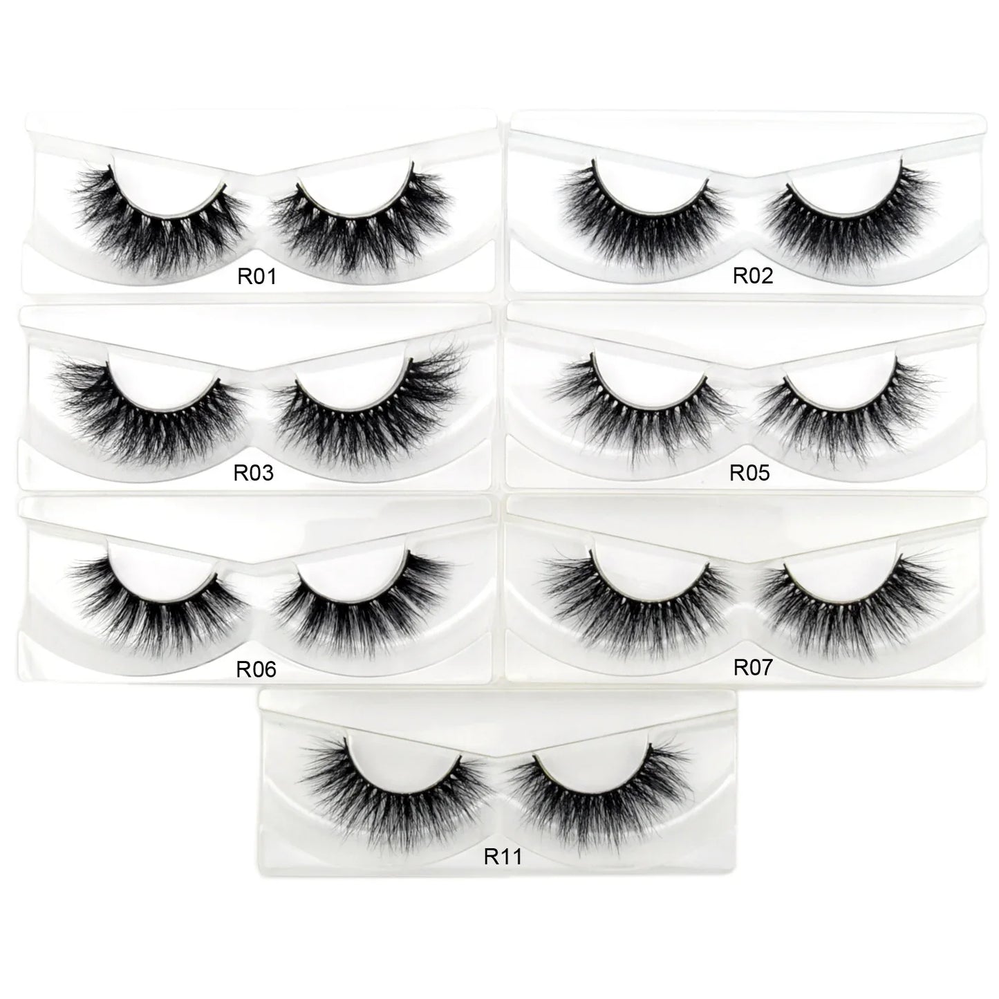 Visofree 3D Mink Eyelashes – 30/40/100 Pairs Handmade Full Strip Lashes with Tray, Cruelty-Free False Lashes for Makeup