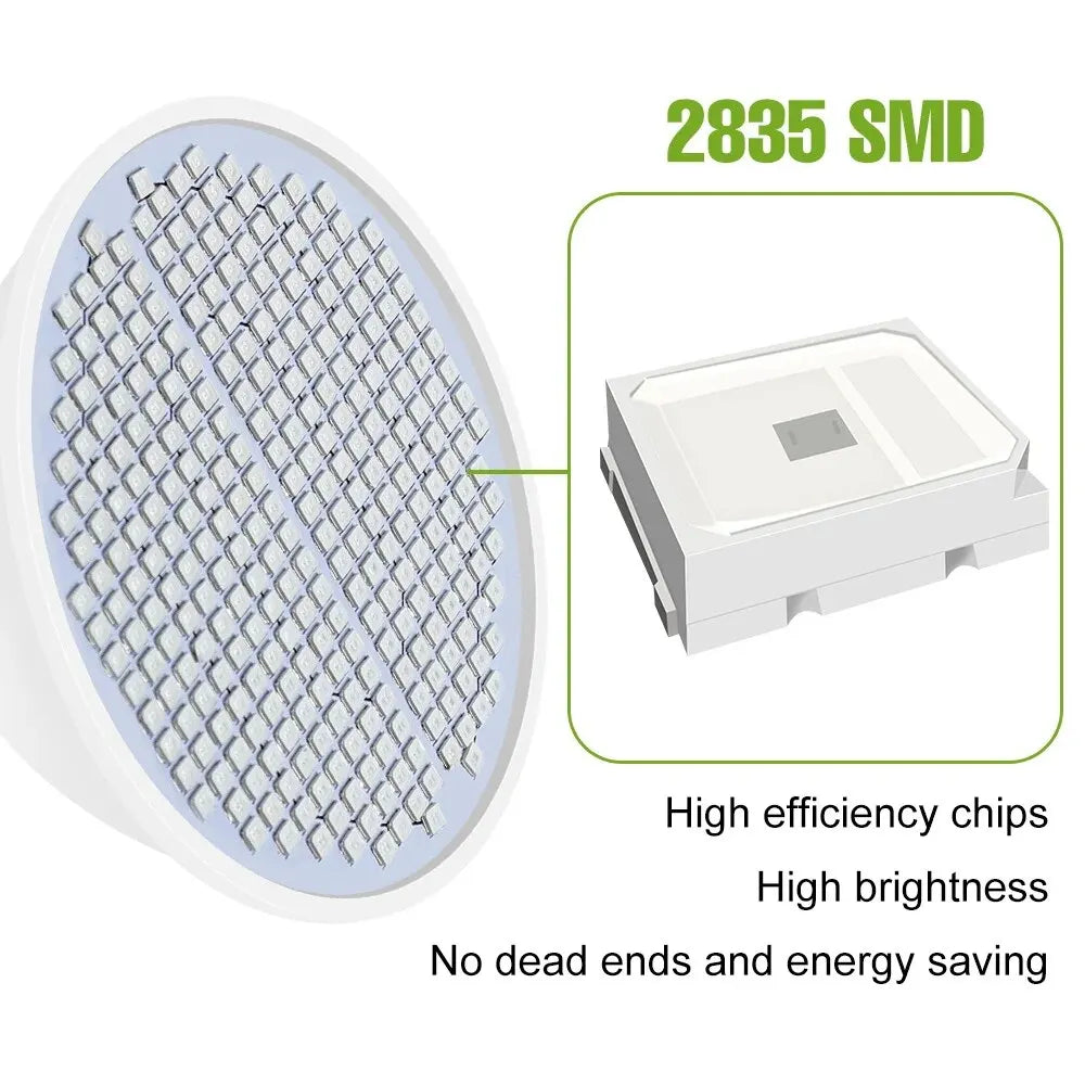 E27 LED Plant Grow Light – Full Spectrum for Indoor Hydroponics, Flower, Seedling, Vegetables – AC85V-265V Growth Box Bulb