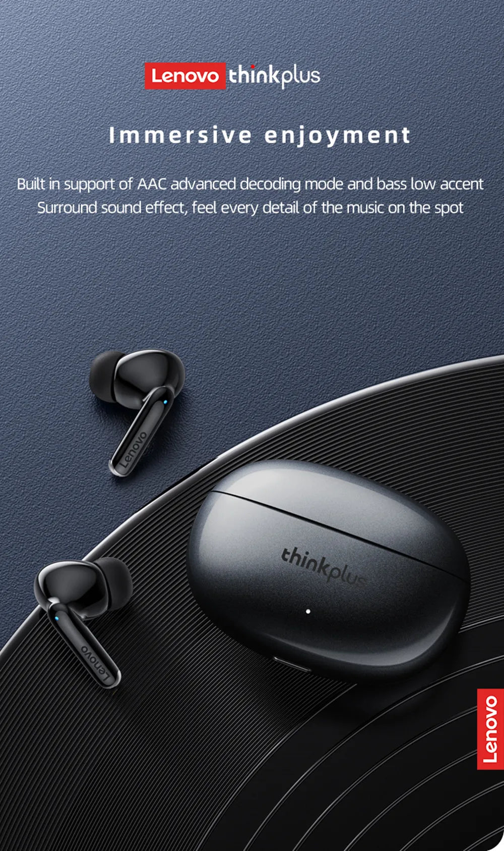 Lenovo XT88 TWS Wireless Earphones – Bluetooth 5.3, Dual MIC, Stereo Bass HIFI, Noise-Reducing Touch Control Earbuds