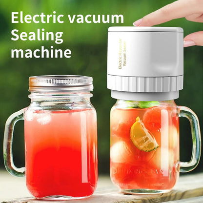 Electric Mason Jar Vacuum Sealer Kit - Cordless Sealer for Wide-Mouth and Regular-Mouth Mason Jars - Ideal for Food Storage