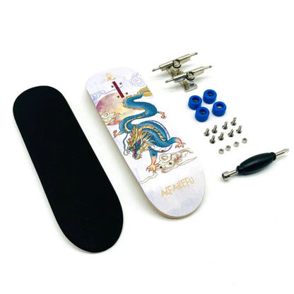 Creative Mini Finger Skateboard – Colorful Maple Fingerboard with Double Rocker, Sport Bearings & Palm Slide Board