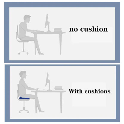 Memory Foam Seat Cushion – Office Chair & Home Use, Ergonomic Pillow for Back Pain Relief