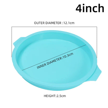 FAIS DU Silicone Cake Pan Set – 2-8pcs 4/6/8inch Round Molds for Rainbow Cake & Mousse Baking