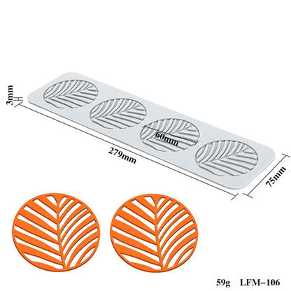 Flower & Leaf Pattern Silicone Mold — Fondant Cake Lace Mat for DIY Baking, Craft & Cake Decoration