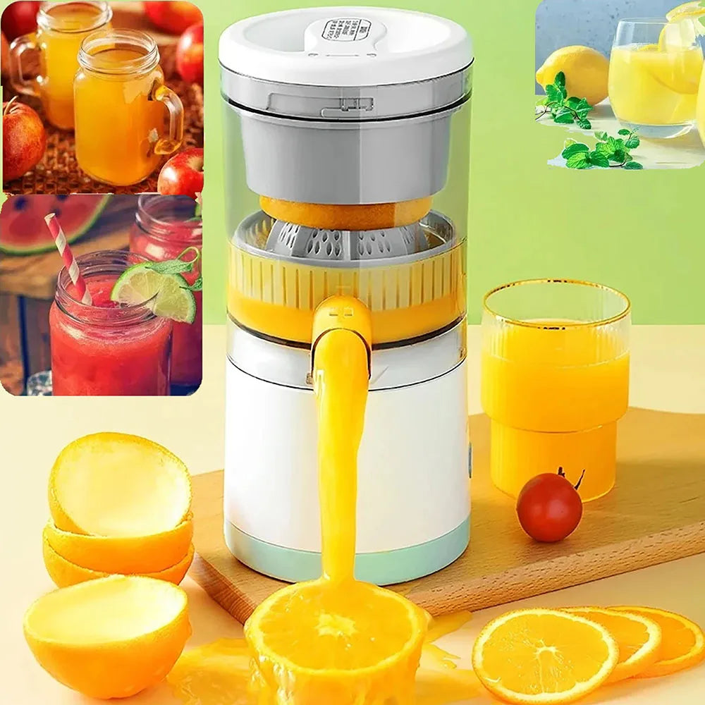 Portable Electric Juicer | Wireless USB Rechargeable Orange & Lemon Squeezer | Slow Juicers for Household Kitchen