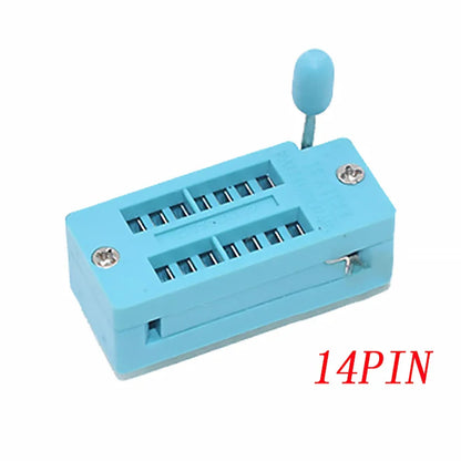 2.54mm Green DIP ZIF IC Socket – Universal P14-P40 Pin Solder Type Test Socket for IC Lock