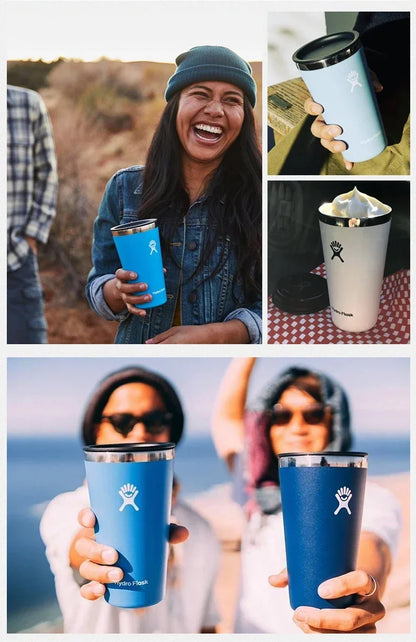 Hydro Flask 16oz/473ml Stainless Steel Insulated Cup - Fashionable Standard Sports Water Cup for Men, Women, and Children
