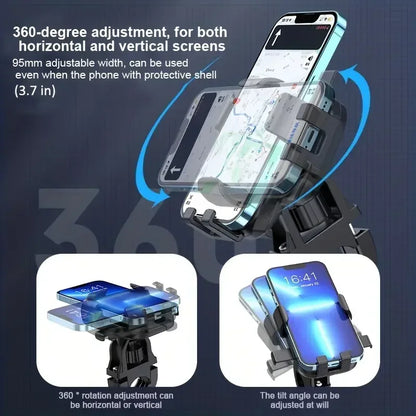 Anti-Slip Bike Phone Holder - 360° Rotatable Adjustable Bicycle Mount Bracket for Outdoor Cycling