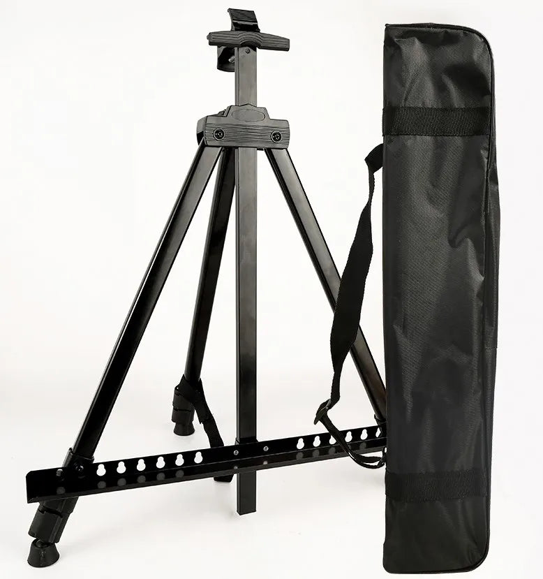 Portable Adjustable Metal Sketch Easel — Foldable Travel Art Stand with Bag for Artists & Outdoor Use