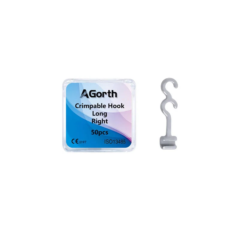 50Pcs Orthodontic Crimpable Hooks Set – Bondable Sliding Long & Short Dental Archwire Bracket Hooks Multi-Function Kit