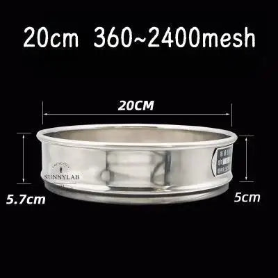Lab 12-200 Mesh Stainless Steel Test Sieve – 20cm Double-Layer Sampling Flour Sifter