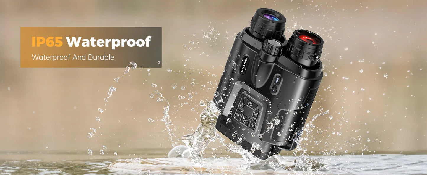 4K Night Vision Binoculars with 8X Digital Zoom – 5000mAh Rechargeable Infrared Goggles for Hunting & Surveillance