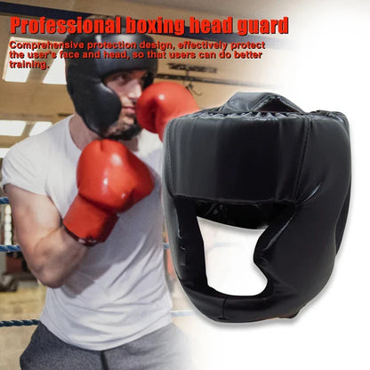 Full-Covered Boxing Helmet - Thickened Head Protector for Men & Women - Karate, Muay Thai, Taekwondo Training Head Guard
