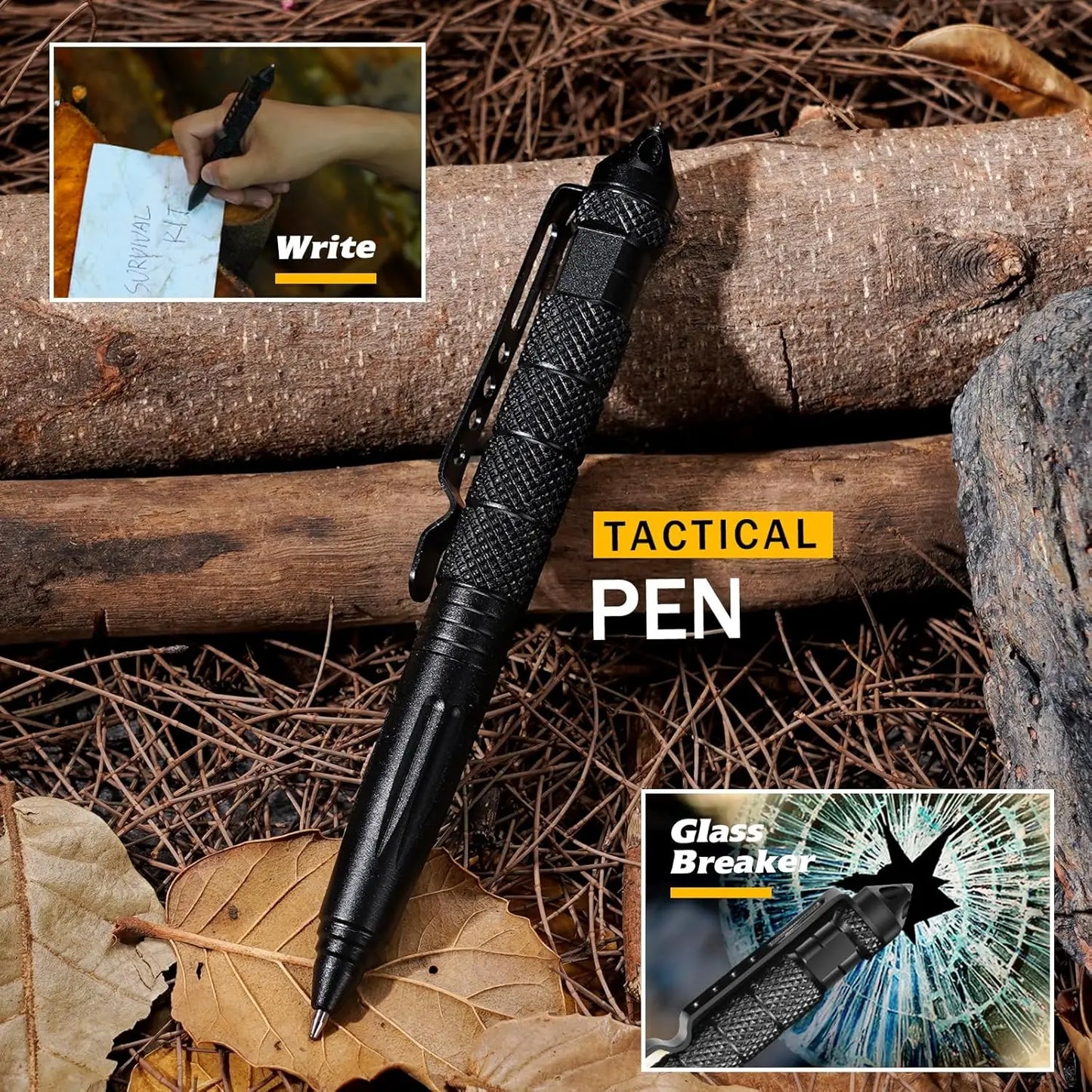 Outdoor Adventure Survival Kit - SOS Emergency First Aid EDC Box Camping Gear and Self-Defense Preparedness Equipment