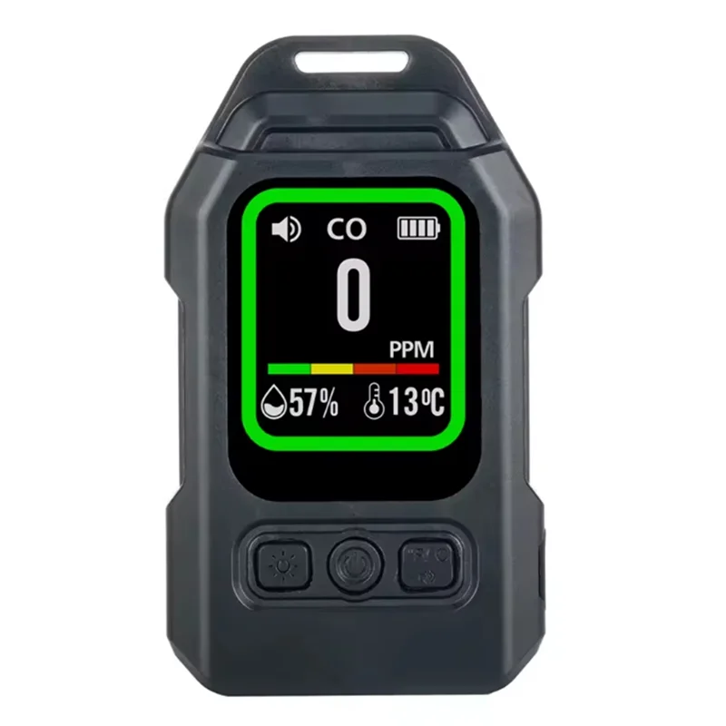 ABLK Portable Carbon Monoxide Detector - CO Concentration Alarm with Temperature & Humidity Monitor for Home & Indoor Use