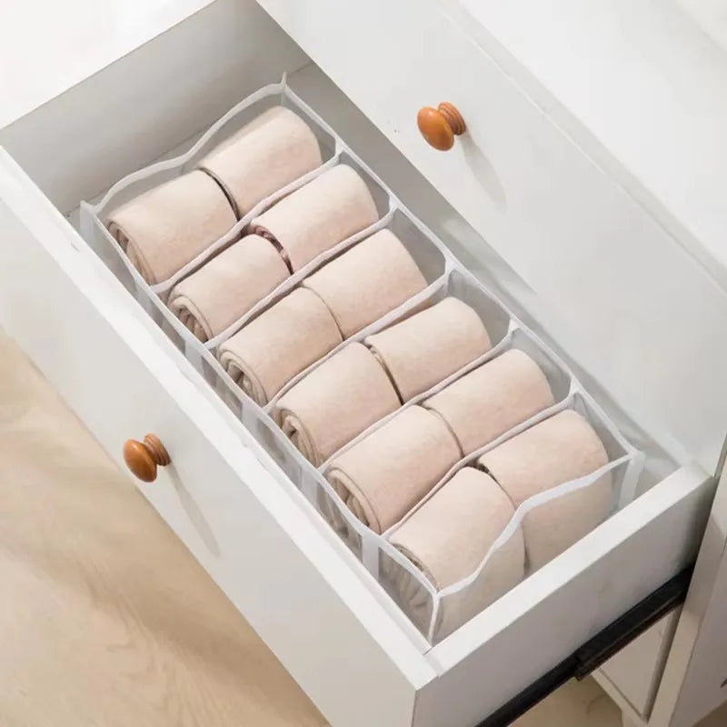 Foldable Closet Organizer for Underwear & Socks — Home Cabinet Divider and Clothes Storage Drawer Box