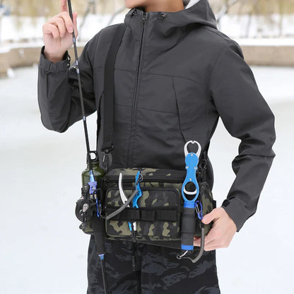 Fishing Tackle Bags Waist Fanny Pack – Utility Storage for Fishing Lures, Line Box | Outdoor Camping Shoulder Crossbody Bag