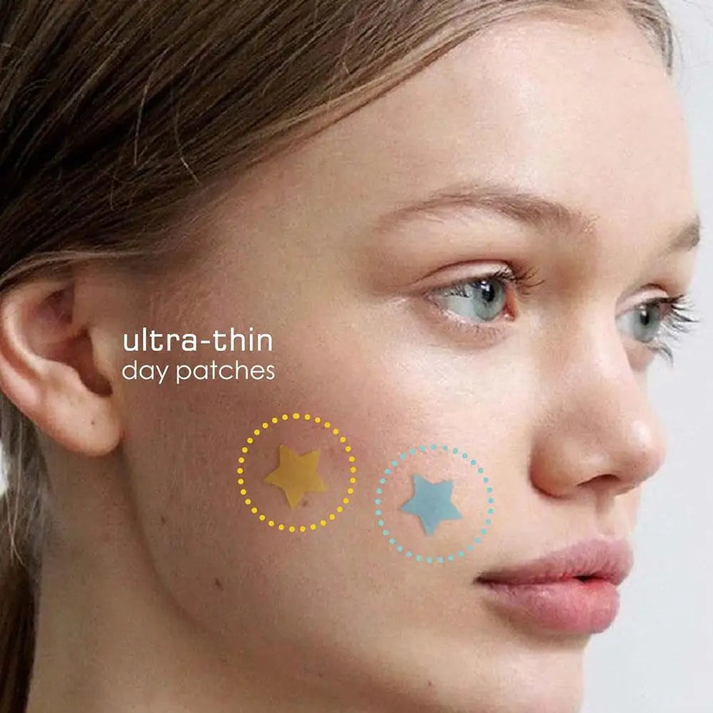 Colorful Star Pimple Patches – Invisible Acne Spot Stickers for Skin Care, Concealer & Makeup Tools